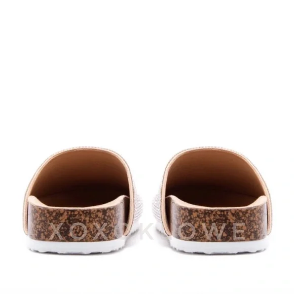 Size 6 Rhinestone Embellished Glam Mule Slides - Picture 8 of 10